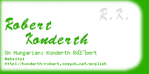 robert konderth business card